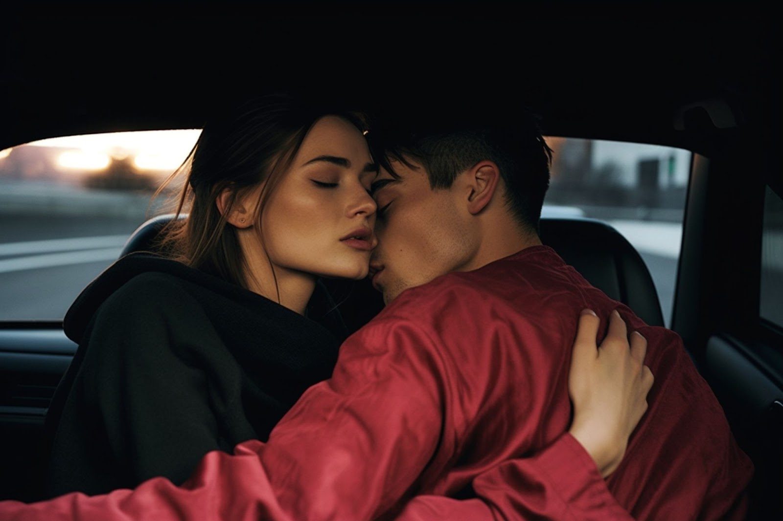 Пара в автомобиле, демонстрирующая комфортные позы для интимной близости