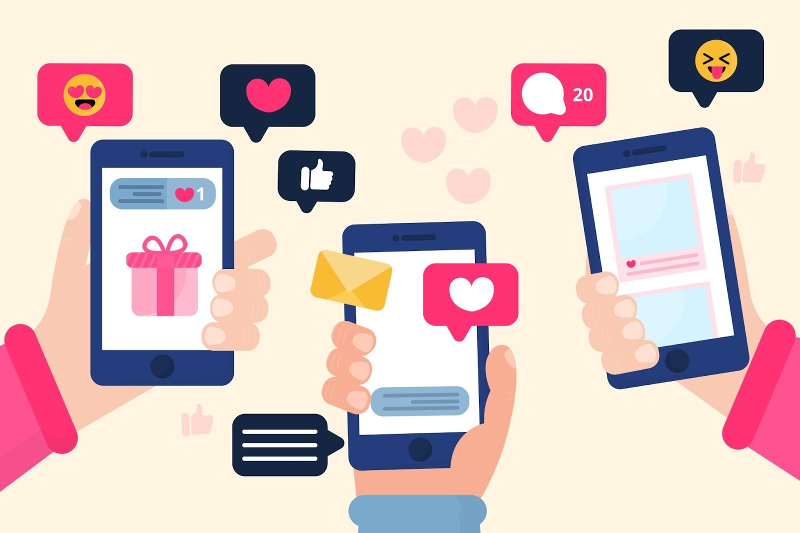 Момент регистрации с помощью социальных сетей