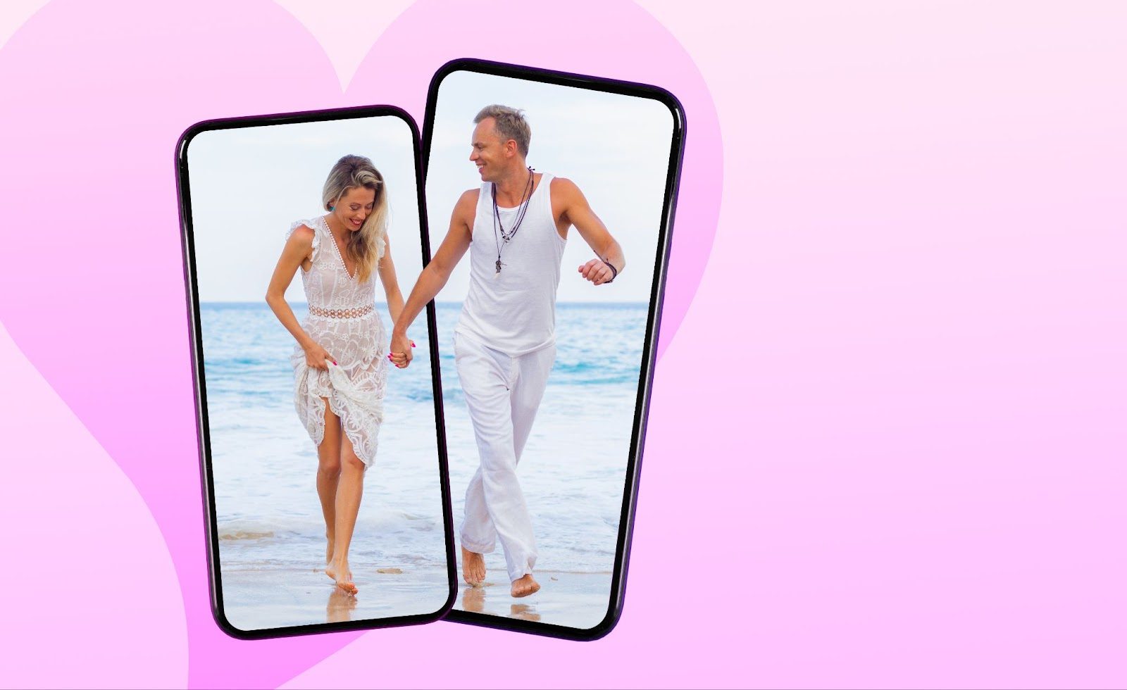 Счастливые молодые люди, познакомившиеся через Tinder