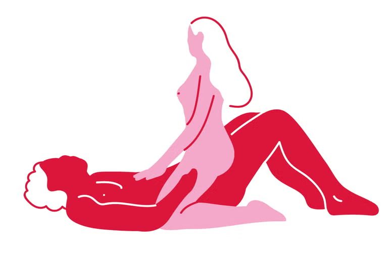 Женщина сверху - поза наездницы для максимального контроля