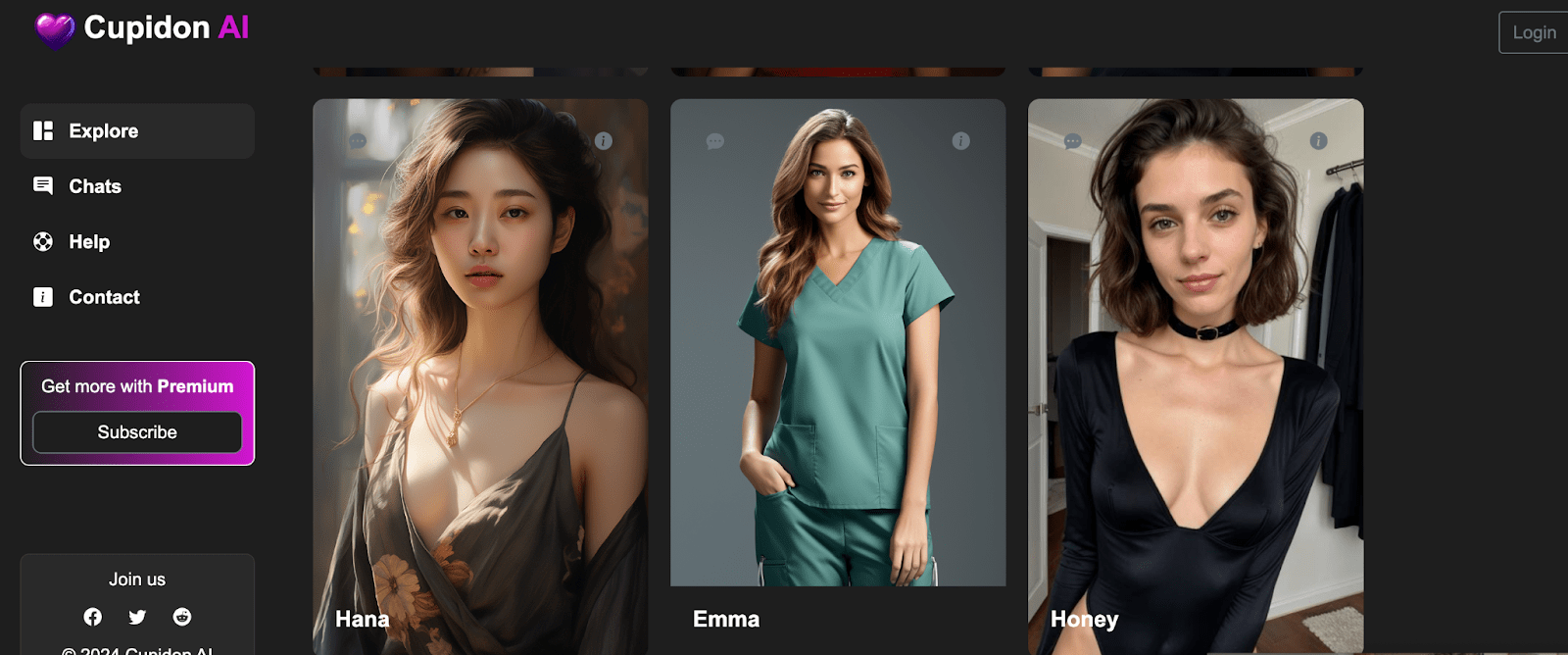 интерфейс сайта знакомств