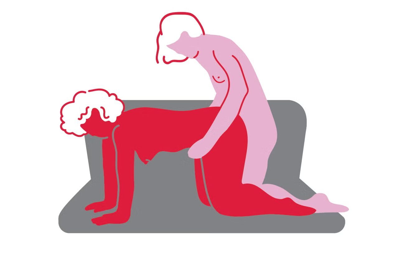 Догги-стайл на заднем сиденье машины