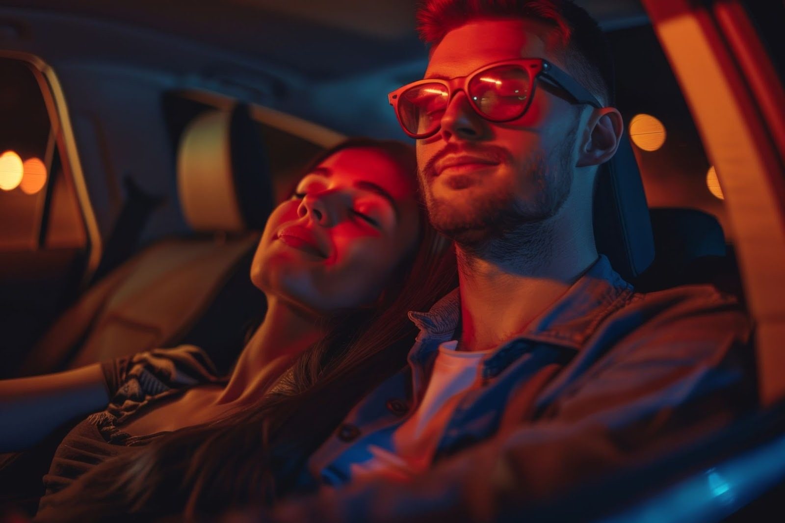 Пара в машине романтическая близость