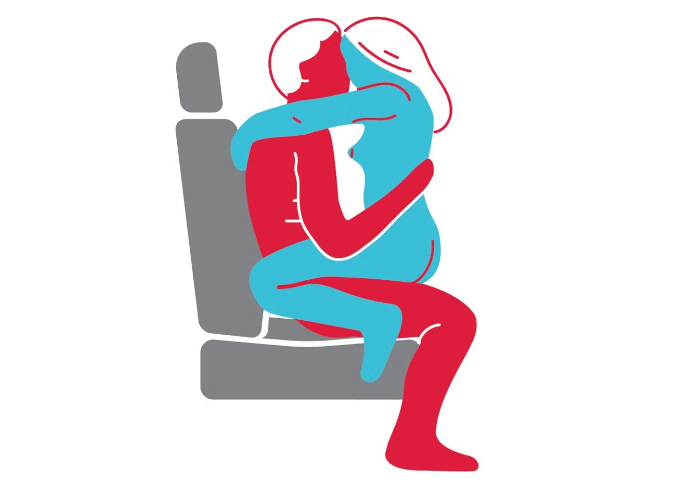 Поза наездницы в машине на сиденье