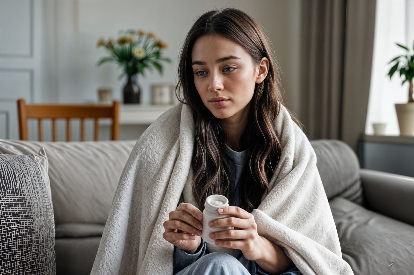 Женщина отказывает партнеру в сексе из-за усталости