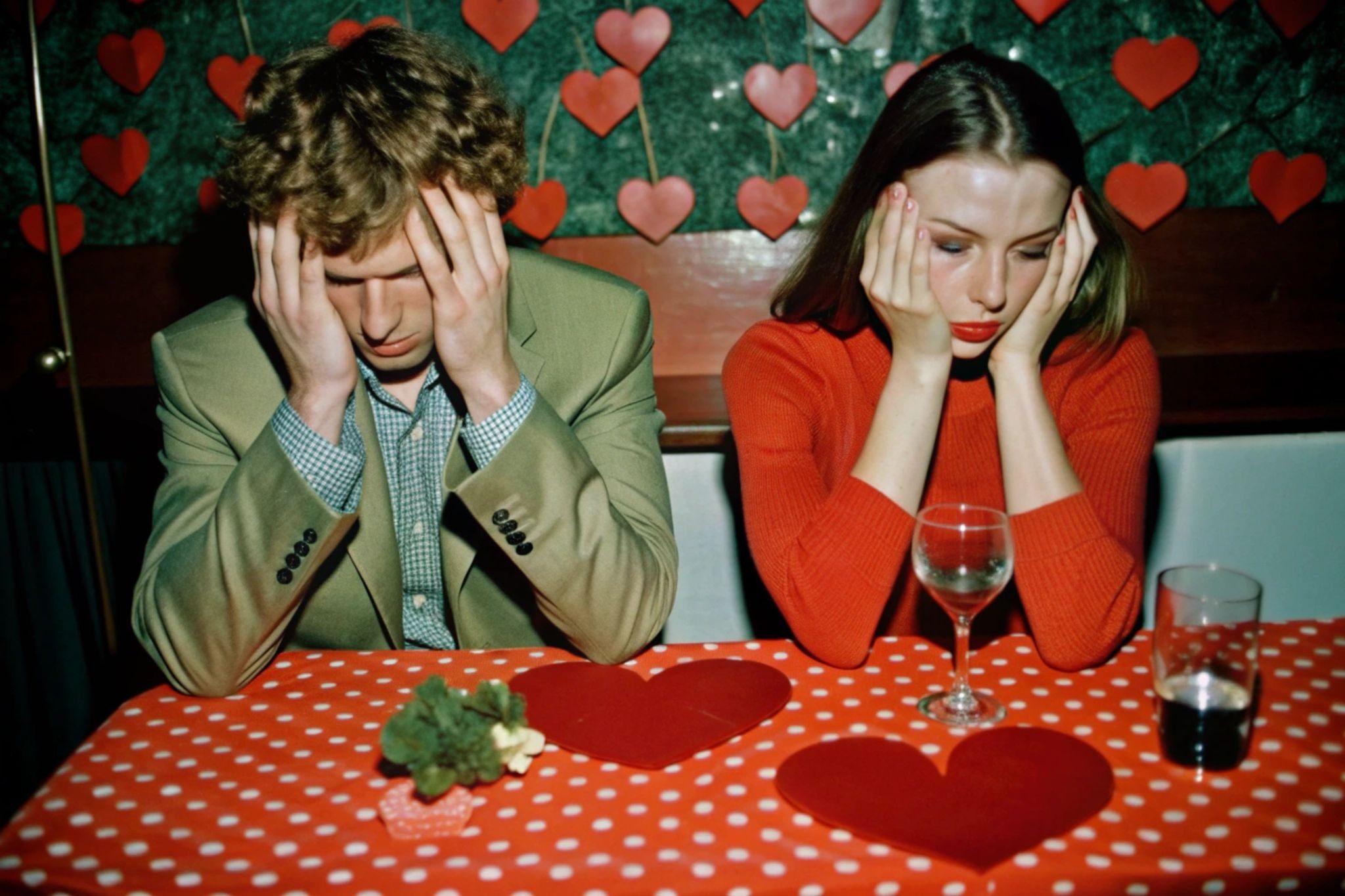 Девушка на первом плохом свидании с парнем