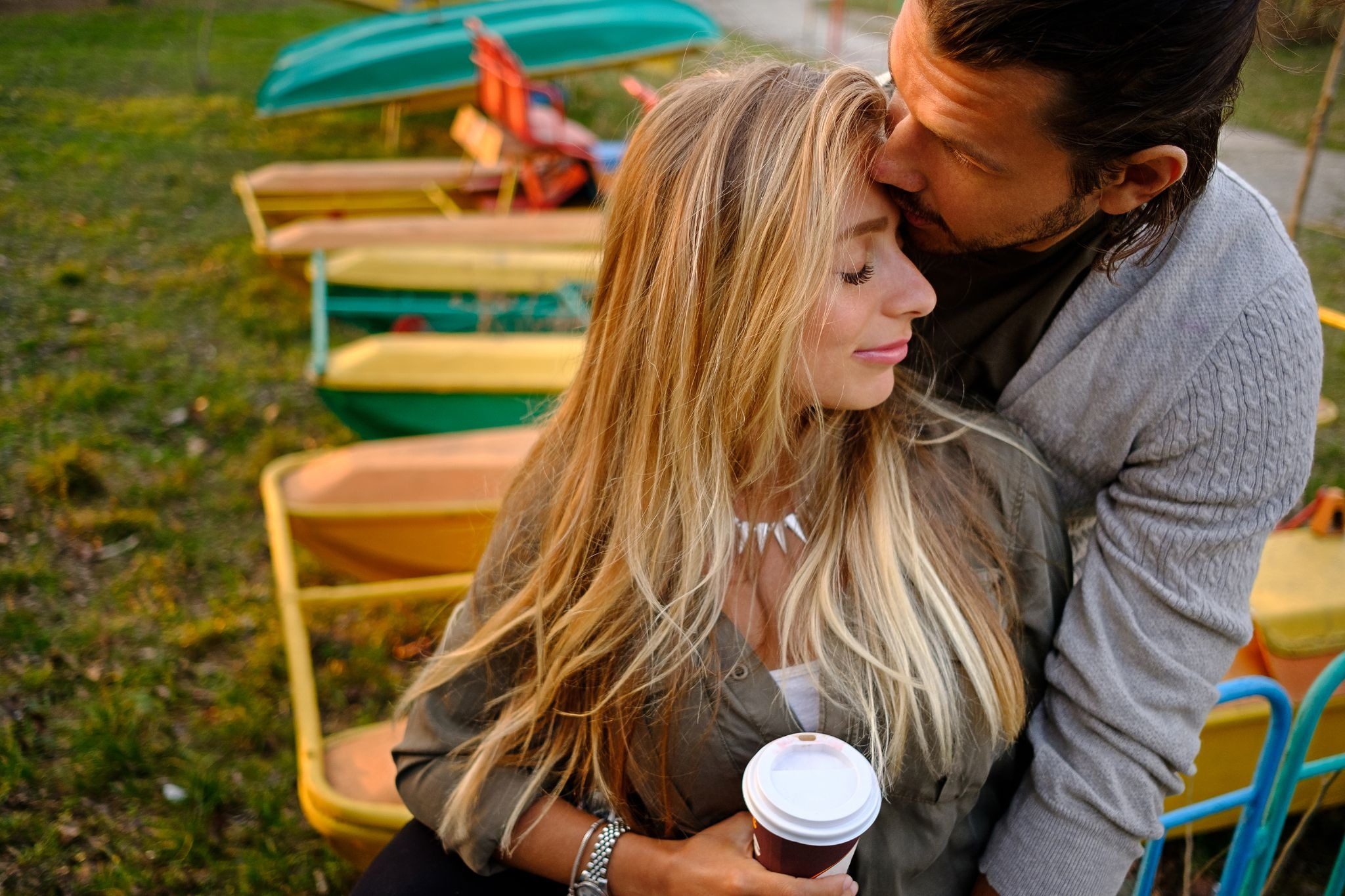 Романтическое свидание европейца с немецкой женщиной