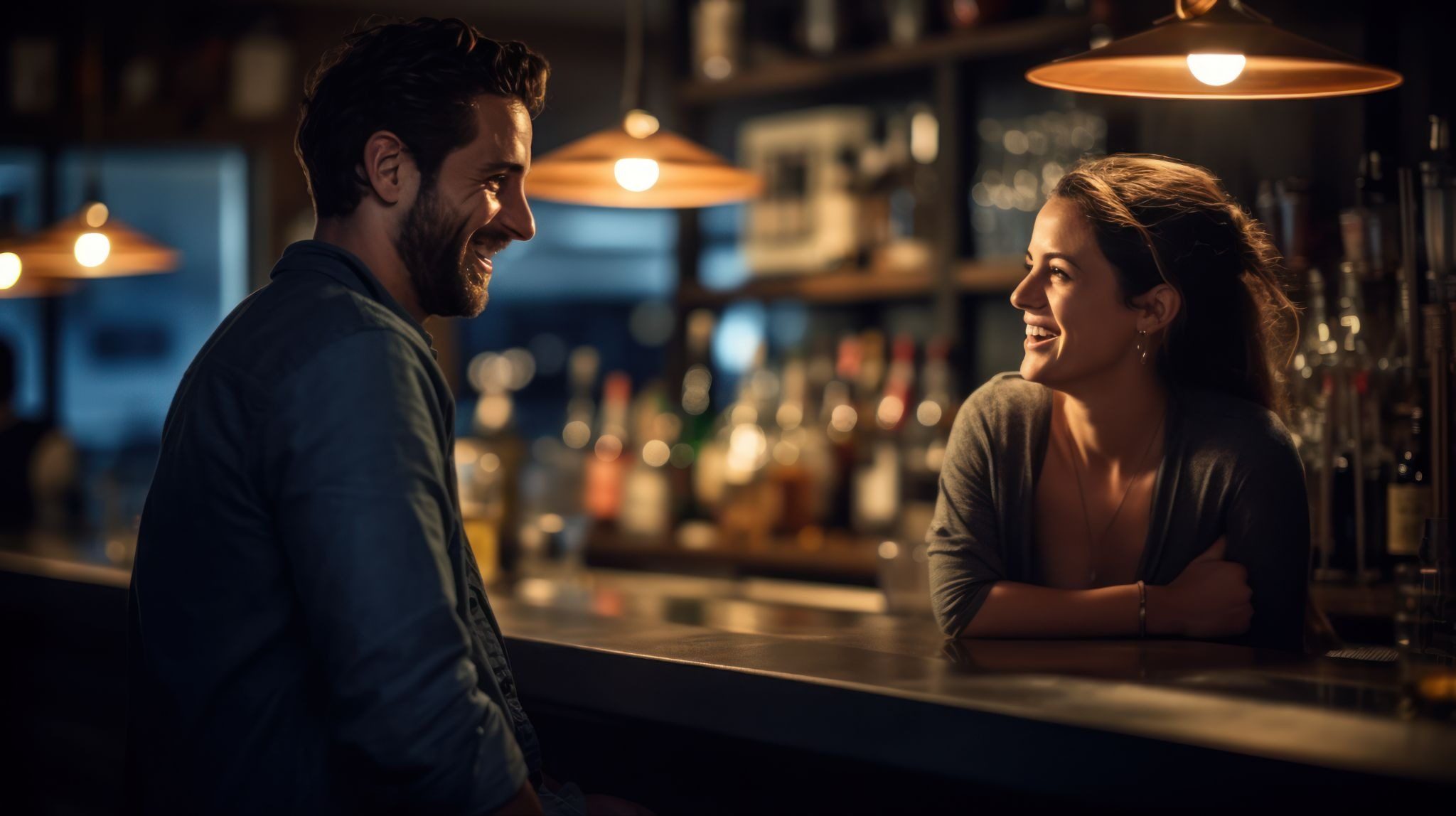 Мужчина флиртует с девушкой без агрессии и давления