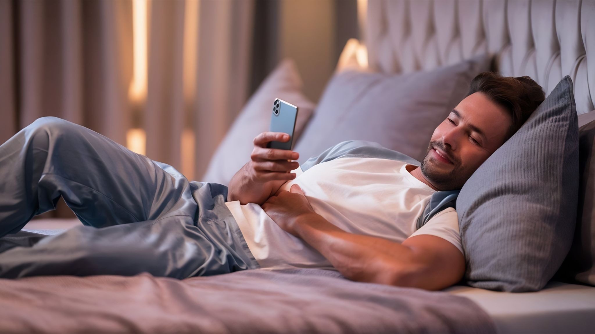 Пара общается через видеозвонок перед первой встречей