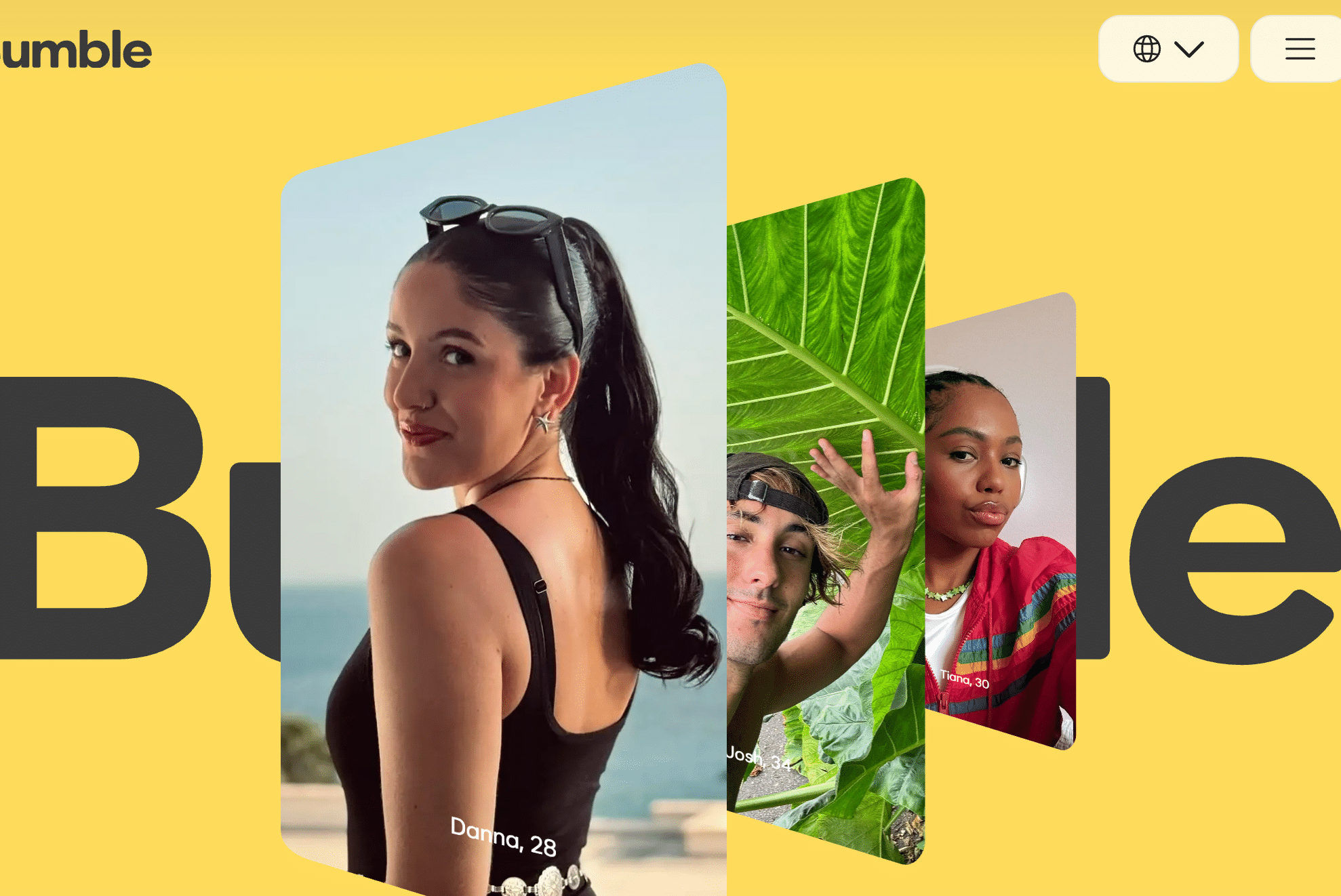 скриншот интерфейса Bumble